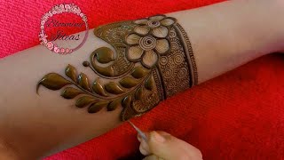 Back hand bridal mehndi design  Gorgeous mehndi design  Full hand mehndi design [upl. by Hgierb]