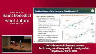 The 34th Annual Clemens Lecture  Technology amp Inequality in the Age of AI [upl. by Teressa]