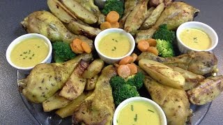 Poulet au herbes de Provence cuit au fourدجاج منسم بالاعشاب في الفرن وجبة خفيفة للعشائ [upl. by Mloc]