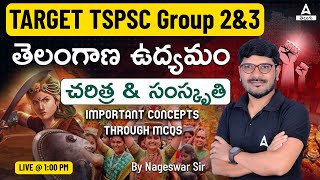 TSPSC GROUP 2amp3  TELANGANA HISTORY CULTURE amp MOVEMENT  BY NAGESHWAR SIR  ADDA 247 [upl. by Lemra]