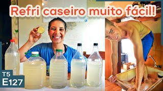 Como fazer refrigerante natural com limão  sprite caseira [upl. by Aenal]