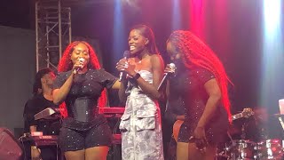 The beautiful Yaa Bitha engages the lovely twin duo Lali x Lola at their Fire x Flow concert [upl. by Fransisco457]