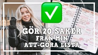 GÖR 20 SAKER FRÅN MIN TODO LIST [upl. by Atiner158]