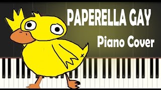 PAPERELLA GAY  SpJockey  Piano Cover  Tutorial [upl. by Aehsat]