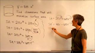 Optimization Cylinder Problem [upl. by Ellehcim219]