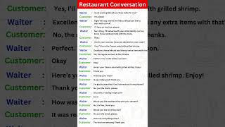 Restaurant Conversation in English  Ordering food at Restaurant english englishlanguage shorts [upl. by Duomham]