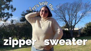 Lets knit the Zipper Sweater Light by PetiteKnit [upl. by Ahsienal]