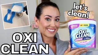 CLEANING WITH OXICLEAN WAYS TO USE OXICLEAN AROUND THE HOUSE Demo amp Review [upl. by Rotkiv]