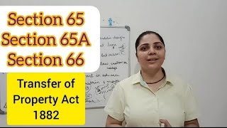 Section 65 and Section 66 Transfer of Property Act 1882  Liabilities of Mortgagor tpa1882 [upl. by Nnywg]