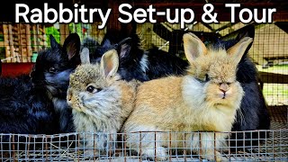 RABBITRY TOUR Angora Rabbits  Housing Setup and how it all came together ❤️ [upl. by Kraus]