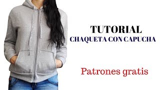 DIY Como hacer una chaqueta con capucha para mujer [upl. by Nwahsal]