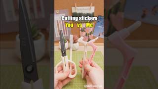 You cutting stickers versus me cutting stickersshorts [upl. by Silra]