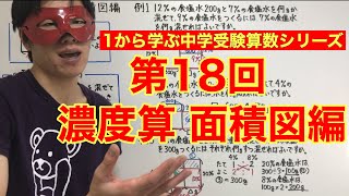 中学受験算数「濃度算＊面積図編」小学４年生～６年生対象【毎日配信】 [upl. by Peedsaj]