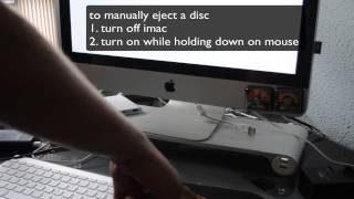 How to manually eject a disc from iMac [upl. by Arratoon]