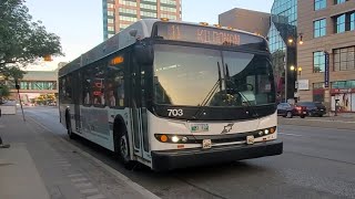 Riding on Winnipeg Transit 703 2008 D40LFR on Route 11 Kildonan [upl. by Edahc966]