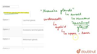 Harderian glands are also called  12  ANIMAL TYPES  BIOLOGY  DINESH PUBLICATION  Doubtnut [upl. by Jp]