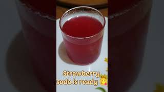 Strawberry Soda drink Tasty and easy  Radhe kitchens recipe juice Kinley Soda [upl. by Rebba]