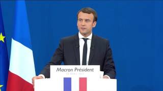 Emmanuel Macron sexprime après les résultats du premier tour de lélection présidentielle [upl. by Niveb449]