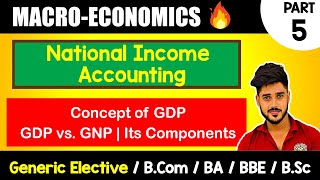 What is GDP  Its components GDP vs GNP  Introductory Macroeconomics  GE BA Bcom H Bsc DU [upl. by Margeaux]