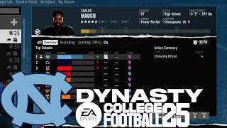 ¿CÓMO RECLUTAR a los MEJORES JUGADORES  EA College Football 25 Dynasty Mode North Carolina Ep 2 [upl. by Don]