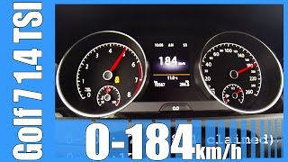 VW Golf 7 14 TSI 0184 kmh DSG NICE Acceleration Test [upl. by Cort]