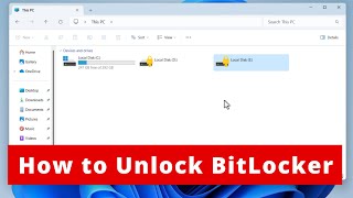 How to Unlock BitLocker Drive in Windows 11  Windows 10 [upl. by Brittnee605]