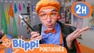 Blippi Tem um Halloween MÁGICO  2 HORAS DE BLIPPI HALLOWEEN  Vídeos Educativos em Português [upl. by Orwin436]