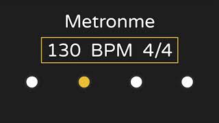 Metronome  130 BPM  44 Time with Accent [upl. by Pricilla]