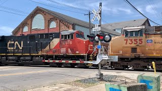 Trains At The CSX amp Norfolk Southern Interchange Gate Runners Included With Big Trains In Big City [upl. by Iruahs]