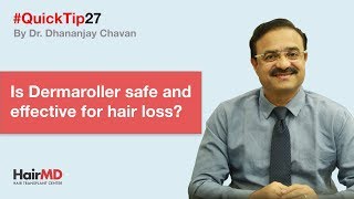 Is Dermaroller safe and effective for hair loss  HairMDTips 27  HairMD Pune  In HINDI [upl. by Stubstad]