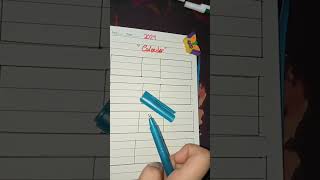 how to make calendar 📆 easy journaling ✨ subscribe [upl. by Jablon]