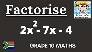 Trinomial Factorisation grade 10 Number in front not a 1 [upl. by Ezar]