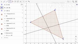 Geogebra 2D Mediatrices y bisectrices de un triángulo [upl. by Nurat]