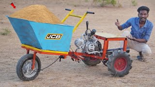 Making Wheelbarrow With Bike Engine 💯 Mini JCB  1 டன் அசால்டாக இழுக்கும்Sathish [upl. by Manthei]