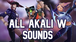 All Akali W Shroud Sounds [upl. by Burkhart]