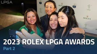 2023 ROLEX LPGA Awards  Part 2 [upl. by Yrdnal844]