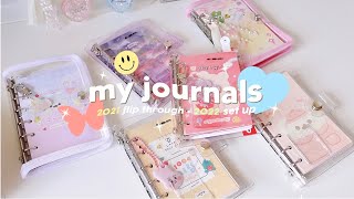 my journals 💗 six ring binder flip through  2022 set up [upl. by Xylina]