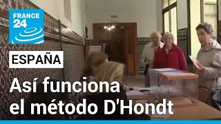 ¿Cómo funciona el método DHondt Las particularidades del sistema electoral en España [upl. by Mahan477]