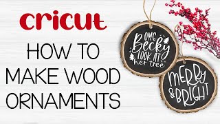 Cricut Tutorial How to use your Cricut Machine to Make your own Christmas Ornaments [upl. by Anilegnave129]