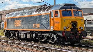 Trains at Doncaster  Gilberdyke GBRF 57306 amp Midland Pullman HST 011124 trains trainspotting [upl. by Ettebab]