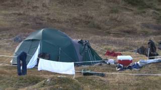 Cabelas Alaskan Guide Model Tent Storm Test Hurricane Force Winds hit Kodiak Island Alaska [upl. by Aramen]