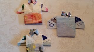 DIY Geld vouwen shirtoverhemd  Knutselen  CreaBella [upl. by Notyard]