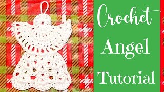 Easy Crochet Angel Ornament Tutorial for Beginners  DIY Crochet Xmas [upl. by Atikihs82]