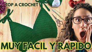 LOS VENDO POR DOCENA 🤩  TOP A CROCHET FÁCIL Y MUY RAPIDO [upl. by Zitah]