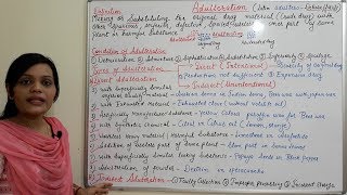 Class 14  Adulteration  Types of Adulteration  Different Methods of Adulteration of Crude Drugs [upl. by Lichter]