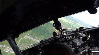 Cockpit view of the Il14 flying over Krechevitsy Airport flight 1 [upl. by Franciscka]