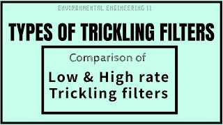 TYPES OF TRICKLING FILTER  LOW RATE HIGH RATE  COMPARISON  KTU S8 EE2  MALAYALAM [upl. by Llenreb204]