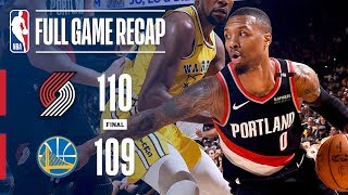 Full Game Recap Trail Blazers VS Warriors  Portland Wins OT Thriller [upl. by Ahsaele]