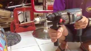 SDS Adapter with Drill Chuck on SDS Plus Rotary Hammer Demonstration [upl. by Nairahcaz]