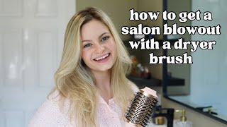 how to get a salon blowout at home  hair dryer brush tips decrease frizz [upl. by Judith]